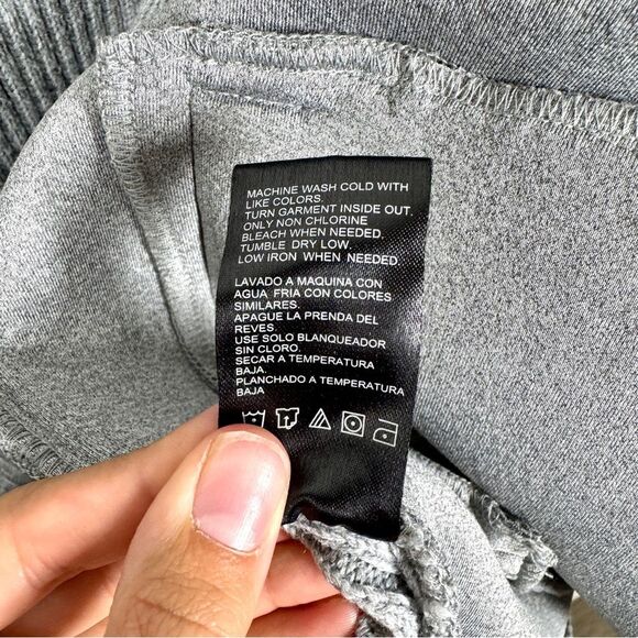 Stone Falcon Men’s Size Large Grey Black Full Zip Fleece Hoodie Jacket - Picture 8 of 10